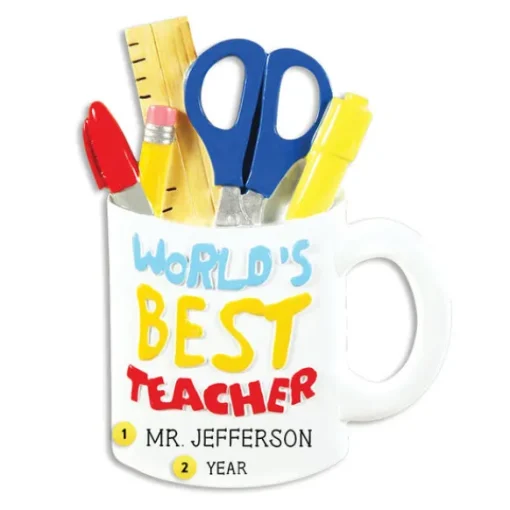 Discount PolarX Personalized Best Teacher Mug Ornament
