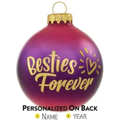 Outlet Personalized Besties Forever Glass Bulb Ornament For Her