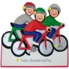 New Ornament Central Personalized Bicycling Family Of 3 Ornament