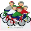 Best Sale Ornament Central Personalized Bicycling Family Of 5 Ornament