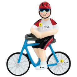 Discount Rudolph & Me Personalized Bicyclist Ornament - Male