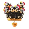 Hot PolarX Personalized Black Bear Sitting On A Log Family Of 6 Ornament