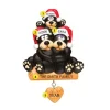 Shop PolarX Personalized Black Bear Sitting On A Log Family Of 3 Ornament