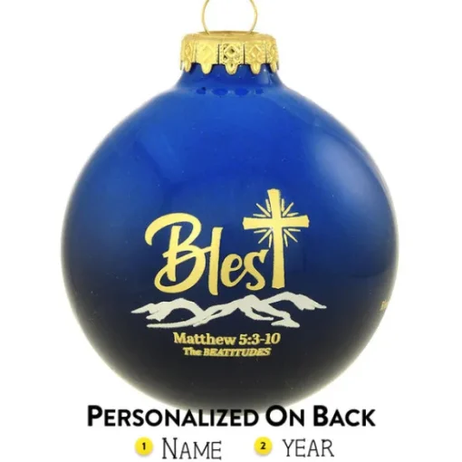 Cheap Personalized Blest Glass Bulb Ornament Angels & Religious