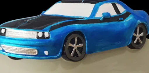 Clearance Personalized Blue Muscle Car Ornament Transportation