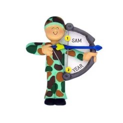 Clearance Ornament Central Personalized Bow Hunter Camouflaged