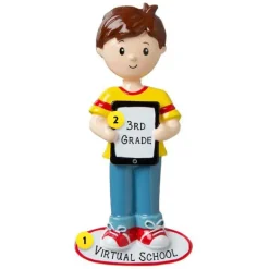 Sale Personalized Boy With Ipad/ Tablet Ornament School Days