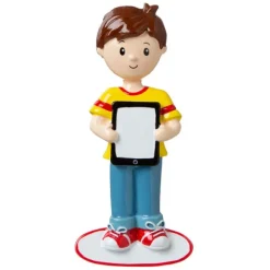Sale Personalized Boy With Ipad/ Tablet Ornament School Days