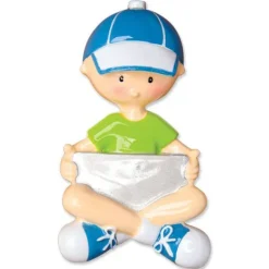Hot Personalized Boy With Tablet Ornament Growing Up