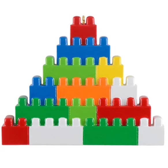 Discount Personalized Building Blocks Ornament Kids