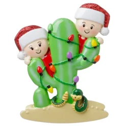 New Personalized Cactus Couple Ornament Couples