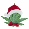 Outlet Personalized Cannabis Leaf With Santa Hat Hobbies & Activities