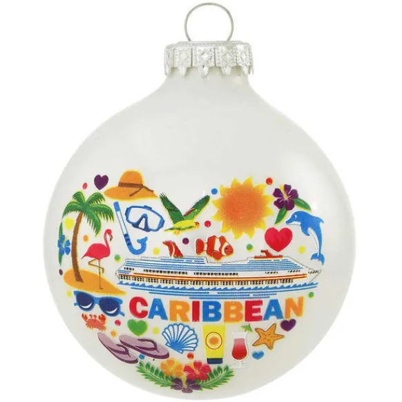 Clearance Bronners Personalized Caribbean Glass Bulb Ornament