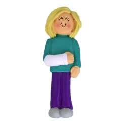 Shop Ornament Central Personalized Cast On Arm Ornament - Female, Blonde Hair