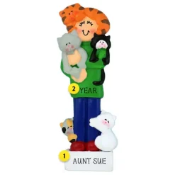 Online Ornament Central Personalized Cat Lady Ornament