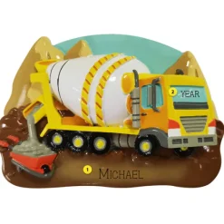 Best Personalized Cement Truck Ornament Kids