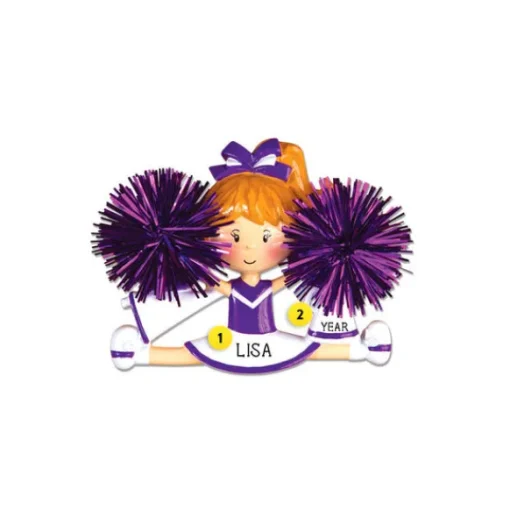 Best Sale PolarX Personalized Cheerleader/Pom Ornament - Purple
