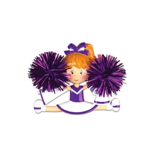 Best Sale PolarX Personalized Cheerleader/Pom Ornament - Purple