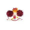 Flash Sale PolarX Personalized Cheerleader/Pom Ornament - Red
