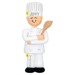 Flash Sale Ornament Central Personalized Chef Ornament - Male