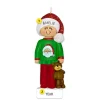 Discount Personalized Child In Christmas Pajamas Ornament - Female Kids