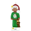 Online Personalized Child In Christmas Pajamas Ornament - Male, African American Kids