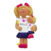 Sale Personalized Child With Doll Ornament - Girl With Blonde Hair Kids