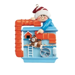 Clearance Personalized Child With Hamster/Guinea Pig Cage Ornament Animals
