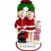 Best Sale Rudolph & Me Personalized Christmas Family Of 3 With Black Dog Ornament