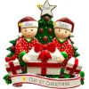 Cheap Personalized Christmas Morning Pajama Couple Of 2 Table Top Decoration Table Tops