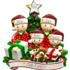 Clearance Personalized Christmas Morning Pajama Family Of 4 Table Top Decoration Table Tops