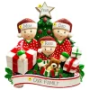 Online Personalized Christmas Morning Pajama Family Of 3 Table Top Decoration Table Tops