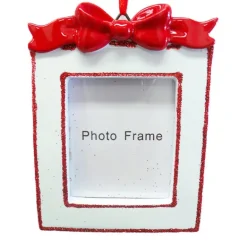 Hot Personalized Christmas Picture Frame With Bow Ornament Picture Frames