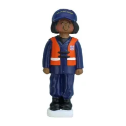 Cheap Personalized Coast Guard Ornament - Female African American Military & Patriotic