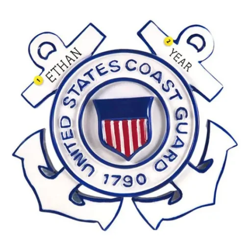 Outlet Personalized Coast Guard Ornament Military & Patriotic