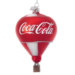 Cheap Kurt Adler Personalized Coca-Cola® Glass Hot Air Balloon Ornament