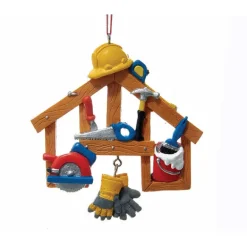 New Kurt Adler Personalized Construction Tools Ornament