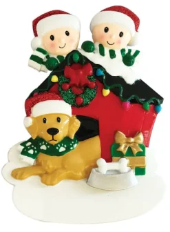 Flash Sale Personalized Couple With Dog Ornament Couples