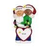 Clearance Personalized Couple Wrapped In Lights - Caucasian Female African American Male Couples