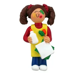 Hot Personalized Craft Project Ornament - Female, Brown Hair Hobbies & Activities