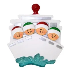 Hot Personalized Cruise Ship Family Of 4 Ornament Transportation
