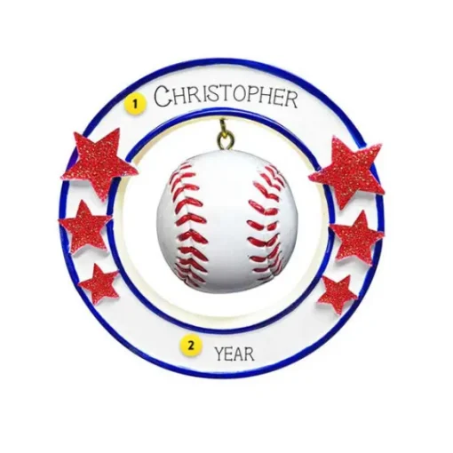 Best Sale PolarX Personalized 3D Baseball Ornament