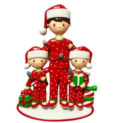 Discount PolarX Personalized Dad With 2 Children Ornament