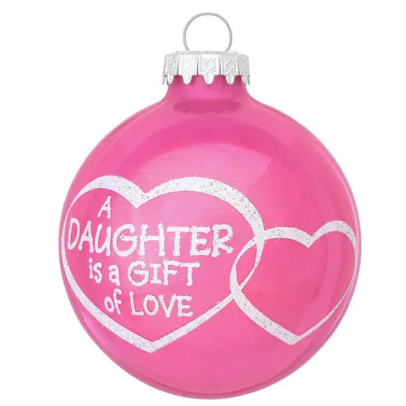 Sale Personalized Daughter Is A Gift Of Love Glass Bulb Ornament Family Members