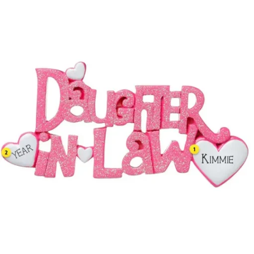 Online Personalized Daughter-In-Law Ornament Family Members