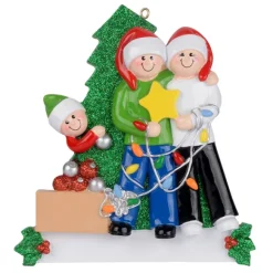 New Rudolph & Me Personalized Decorating The Tree Family Of 3 Ornament