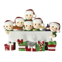 Online PolarX Personalized Dinner Table Family Of 6 Ornament