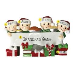 Flash Sale PolarX Personalized Dinner Table Family Of 4 Ornament
