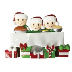 Online PolarX Personalized Dinner Table Family Of 3 Ornament