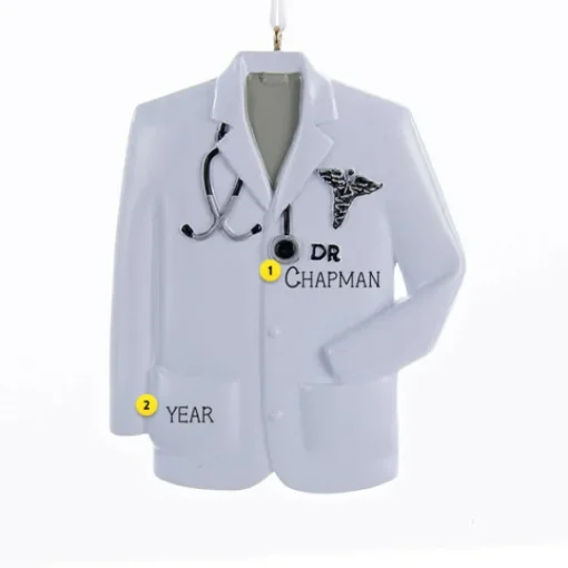 Discount Kurt Adler Personalized Doctor Coat Ornament